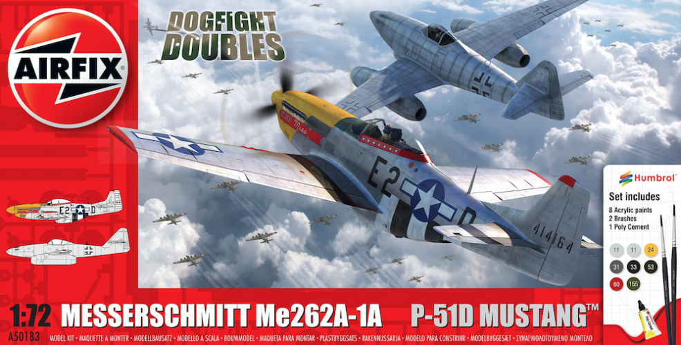 AIRFIX 1/72 50183 MESSERSCHMITT Me262A-1A VS P-51D MUSTANG