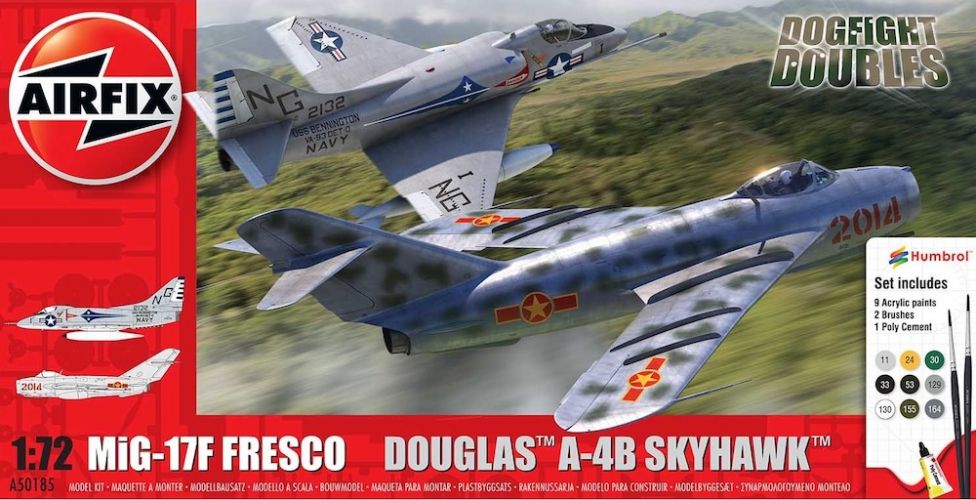 AIRFIX 1/72 50185 DOGFIGHT DOUBLES MIG-17F FRESCO A-4B SKYHAWK