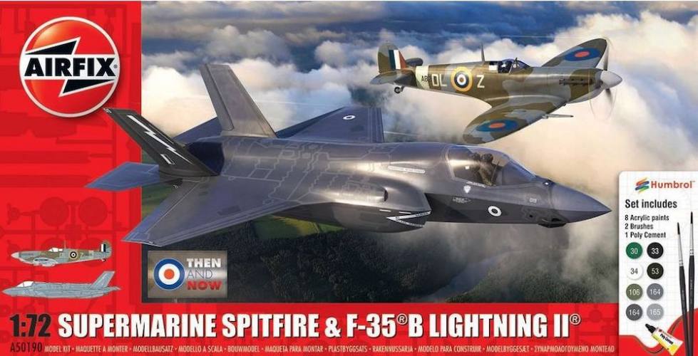 AIRFIX 1/72 50190 SUPERMARINE SPITFIRE   F-35B LIGHTNING II
