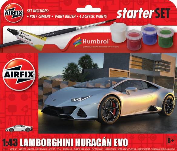 AIRFIX 1/43 A55007 LAMBORGHINI HURACAN EVO STARTER SET