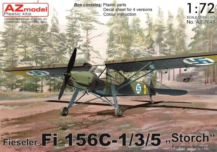 AZ MODEL 1/72 7647 FIESELER FI 156C-1/3/5 STORCH FOREIGN SERVICE
