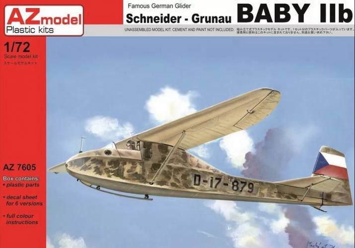 AZ MODEL 1/72 7605 SCHNEIDER GRUNAU BABY IIB