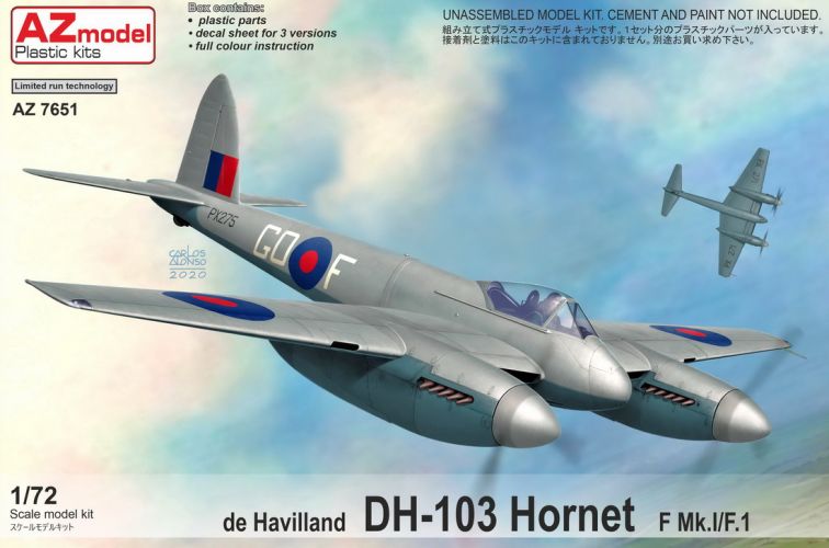 AZ MODEL 1/72 7651 DE HAVILLAND DH-103 HORNET F Mk.I/F.1