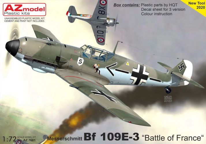 AZ MODEL 1/72 7661 MESSERSCHMITT Bf 109E-3 BATTLE OF FRANCE
