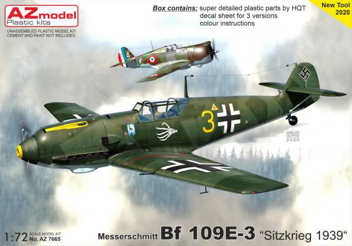 AZ MODEL 1/72 7665 MESSERSCHMITT BF 109E-3 SITZKRIEG 1939