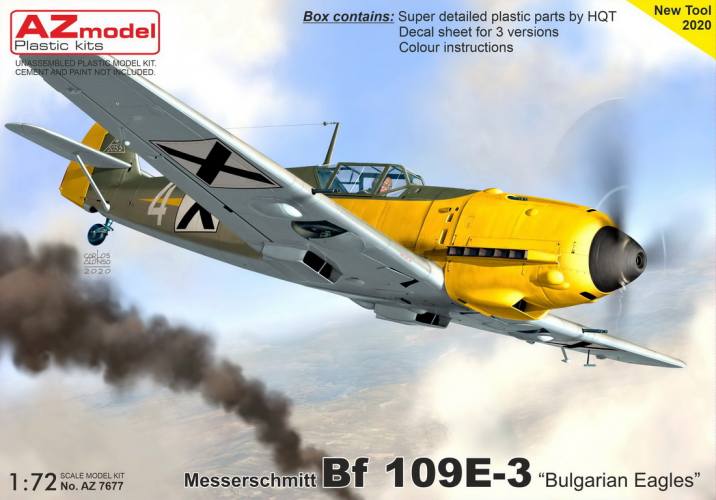AZ MODEL 1/72 7677 MESSERSCHMITT BF 109E-3 BULGARIAN EAGLES
