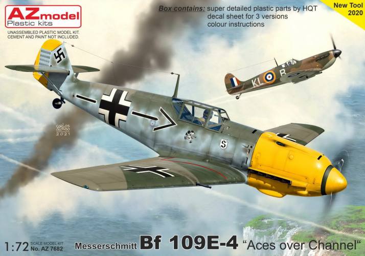 AZ MODEL 1/72 7682 MESSERSCHMITT BF 109E-4 ACES OVER THE CHANNEL