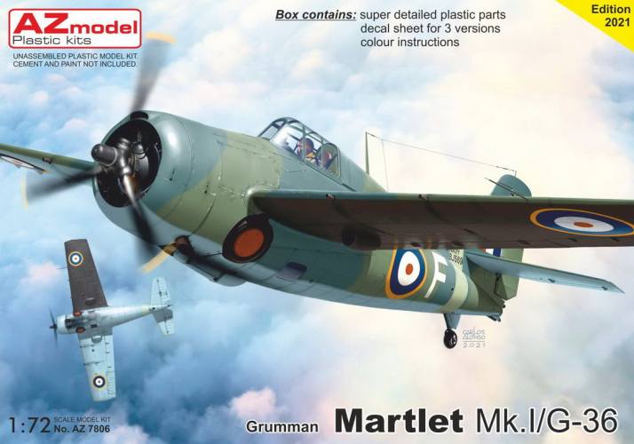 AZ MODEL 1/72 7806 GRUMMAN MARTLET MK.I/G-36