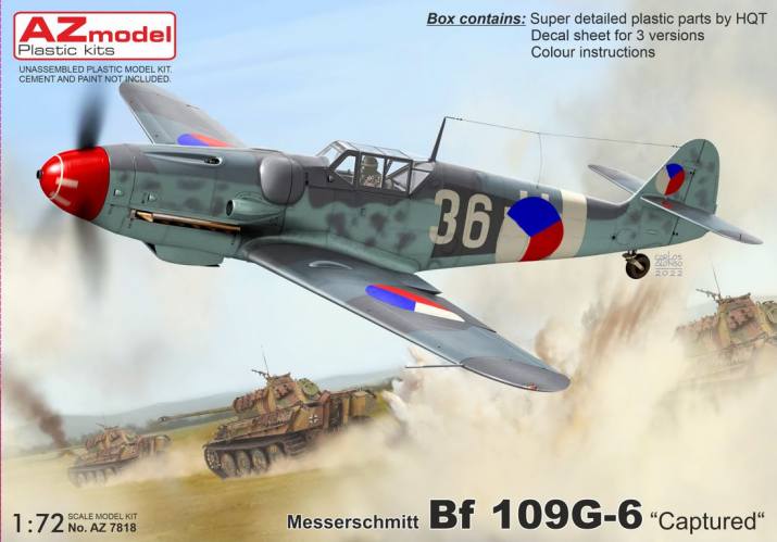 AZ MODEL 1/72 7818 MESSERSCHMITT BF 109G-6 CAPTURED