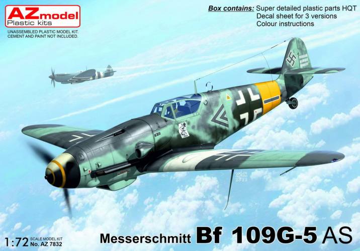 AZ MODEL 1/72 7832 MESSERSCHMITT BF 109G-5 AS