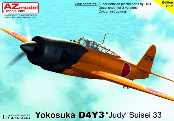 AZ MODEL 1/72 7833 YOKOSUKA D4Y3 JUDY SUISEI 33