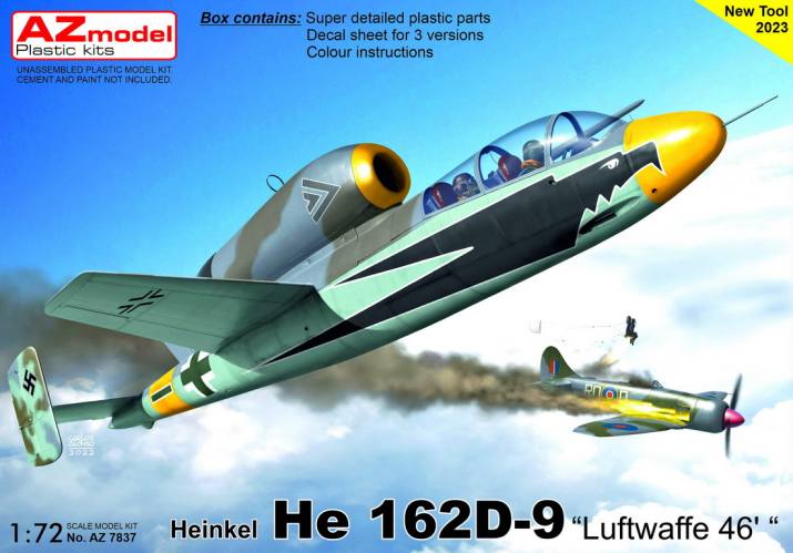 AZ MODEL 1/72 7837 HEINKEL HE 162D-9