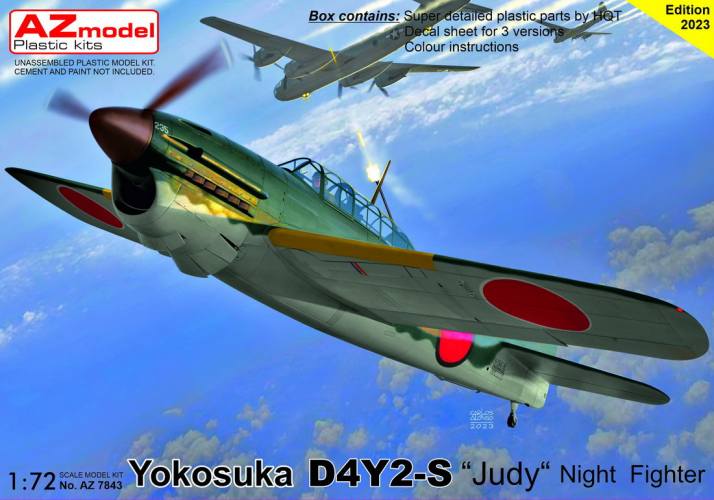 AZ MODEL 1/72 7843 YOKOSUKA D4Y2-S JUDY NIGHT FIGHTER