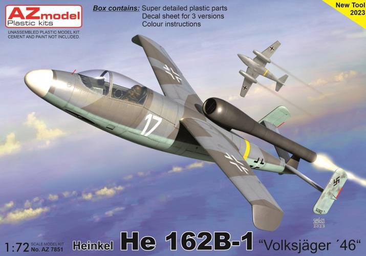 AZ MODEL 1/72 7851 HEINKEL HE 162B-1 VOLKSJAGER 46