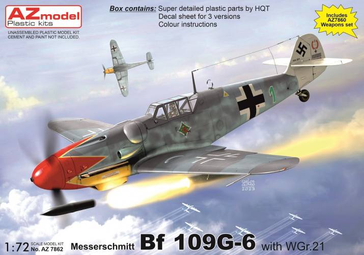 AZ MODEL 1/72 7862 MESSERSCHMITT BF 109G-6 WITH WGR.21