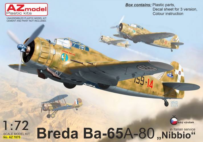 AZ MODEL 1/72 7875 BREDA BA-65 A-80 NIBBIO IN ITALIAN SERVICE
