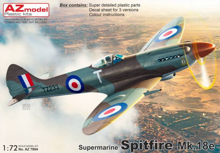 AZ MODEL 1/72 7884 SUPERMARINE SPITFIRE MK.18E
