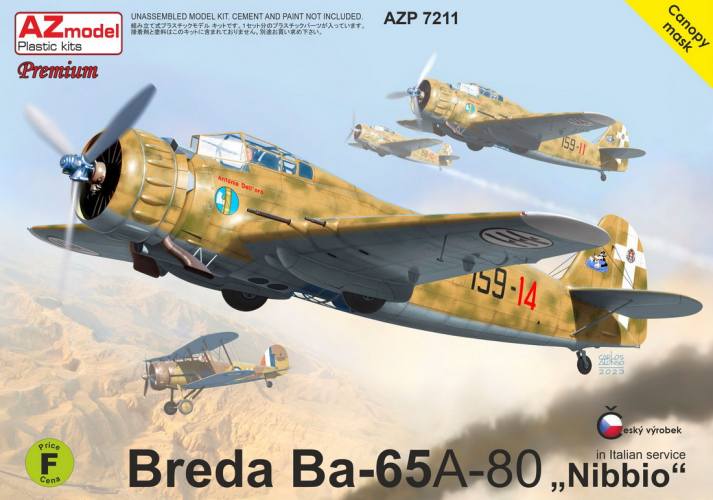 AZ MODEL 1/72 AZP7211 BREDA BA-65A-80 NIBBIO IN ITALIAN SERVICE