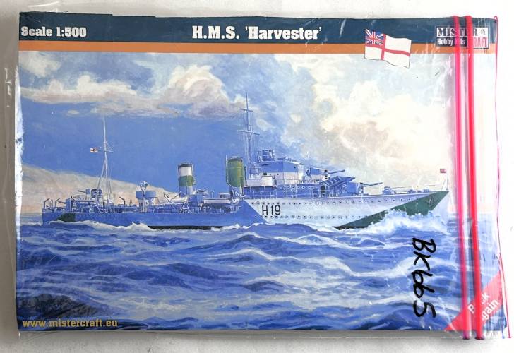 MISTERCRAFT 1/500 002985 H.M.S HARVESTER BRITISH WWII DESTROYER  NO BOX 