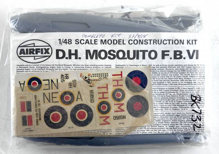 AIRFIX 1/48 07100 DE HAVILLAND MOSQUITO FB.VI  NO BOX 
