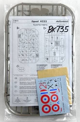 EDUARD 1/72 7411 SPAD XIII EARLY  NO BOX 