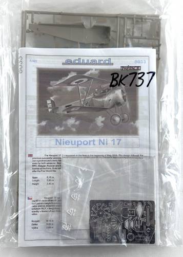 EDUARD 1/48 8033 NIEUPORT Ni 17 PROFIPACK  NO BOX 