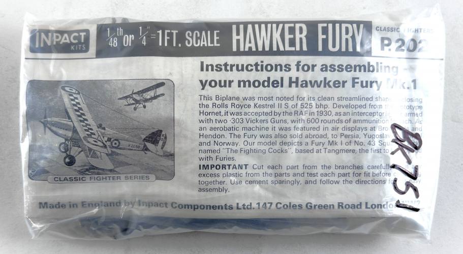 INPACT 1/48 P202 HAWKER FURY  NO BOX 