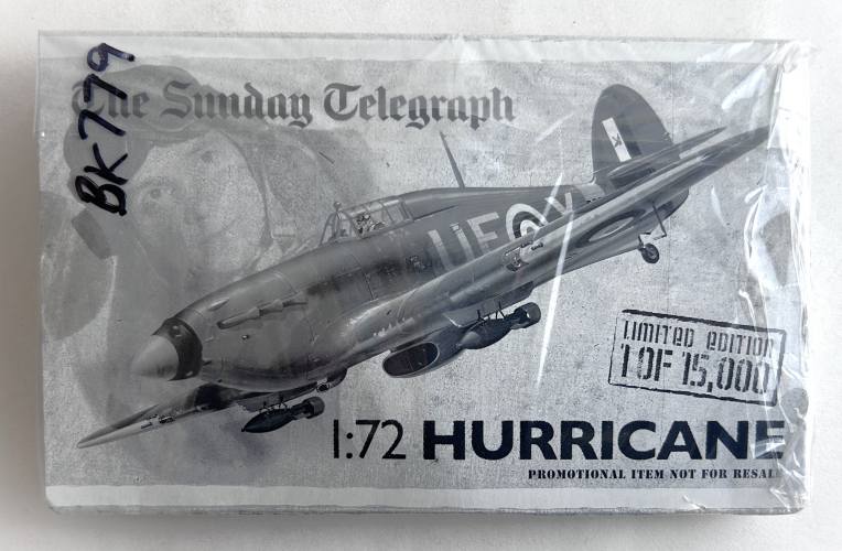 REVELL 1/72 04110 THE SUNDAY TELEGRAPH LIMITED EDITION HURRICANE  NO BOX 