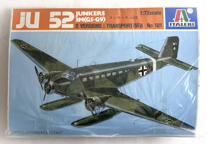 ITALERI  1/72 101 JUNKERS Ju 52/3M G5 G9 TRANSPORT/SEA  NO BOX 