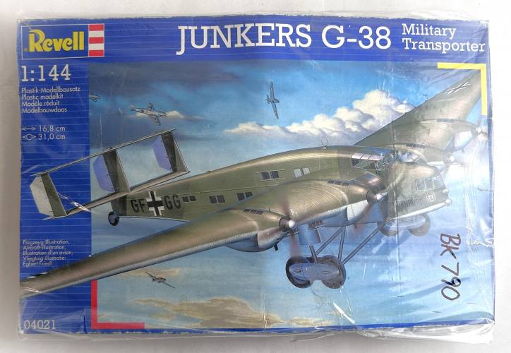REVELL 1/144 04021 JUNKERS G-38 MILITARY TRANSPORT  NO BOX 