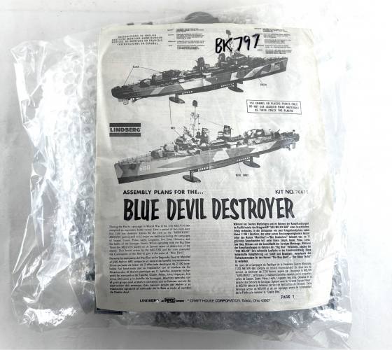 LINDBERG  70815 BLUE DEVIL DESTROYER 1/125  NO BOX  - UK SALE ONLY