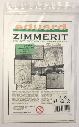 EDUARD 1/35 35490 ZIMMERIT SS B.101 TIGER I FOR TAMIYA