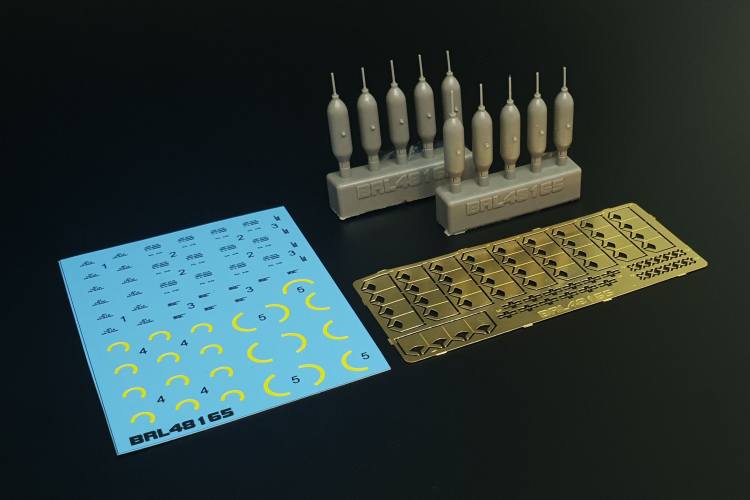 BRENGUN 1/48 48165 US GB 100LB AN-M30A1 BOMBS  10PCS 
