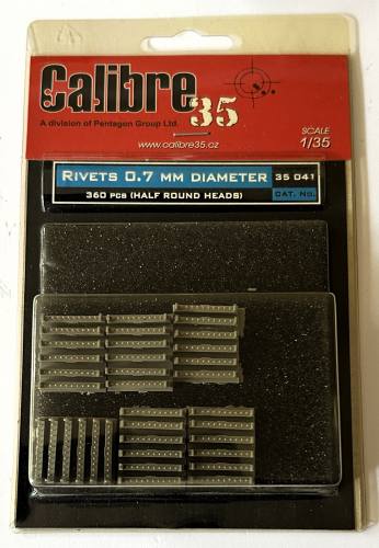 CALIBRE 1/35 35041 RIVETS 0.7MM DIAMETER - HALF ROUND HEADS 360 PCS