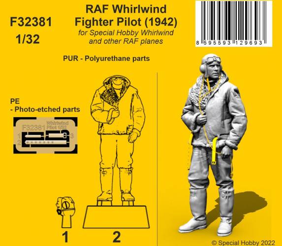CMK 1/32 32381 RAF WHIRLWIND FIGHTER PILOT 1942