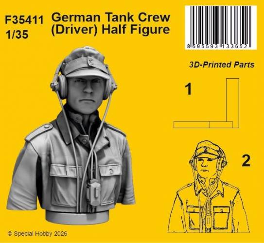 CMK 1/35 F35411 GERMAN TANK CREW DRIVER  HALF FIGURE 