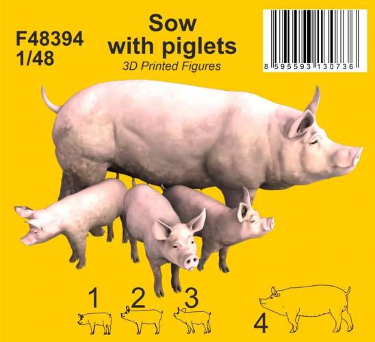 CMK 1/48 48394 SOW WITH PIGLETS