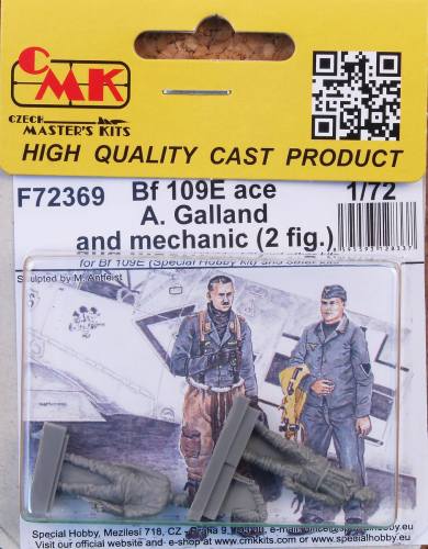 CMK 1/72 72369 BF 109E ACE A. GALLAND AND MECHANIC  2 FIGS 