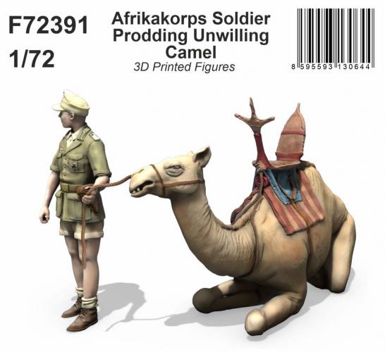 CMK 1/72 72391 AFRIKAKORPS SOLDIER PRODDING UNWILLING CAMEL