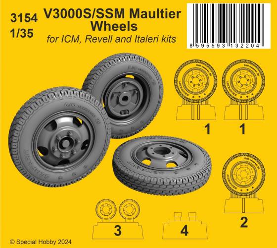 CMK 1/35 3154 V3000S/SSM MAULTIER WHEELS