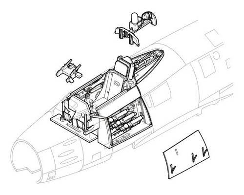 CMK 1/48 4145 F-86F SABRE INTERIOR SET FOR HASEGAWA