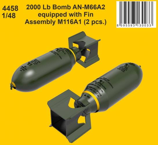 CMK 1/48 4458 2000LB BOMB AN-M66A2 WITH FIN ASSEMBLY M116A1