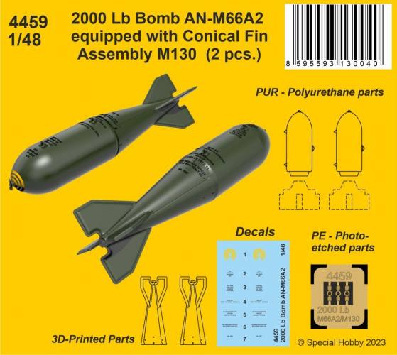 CMK 1/48 4459 2000 LB BOMB AN-M66A2 