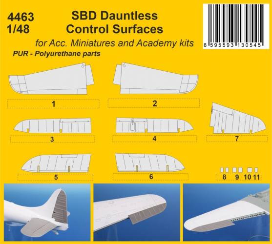 CMK 1/48 4463 SBD DAUNTLESS CONTROL SURFACES