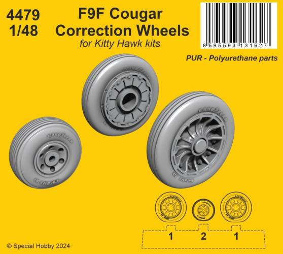 CMK 1/48 4479 F9F COUGAR CORRECTION WHEELS