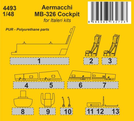 CMK 1/48 4493 AERMACCHI MB-326 COCKPIT