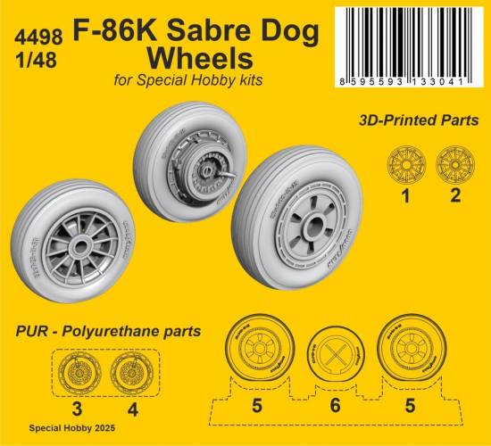 CMK 1/48 4498 NORTH AMERICAN F-86K SABRE DOG WHEELS