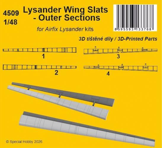 CMK 1/48 4509 LYSANDER WING SLATS OUTER SECTIONS 