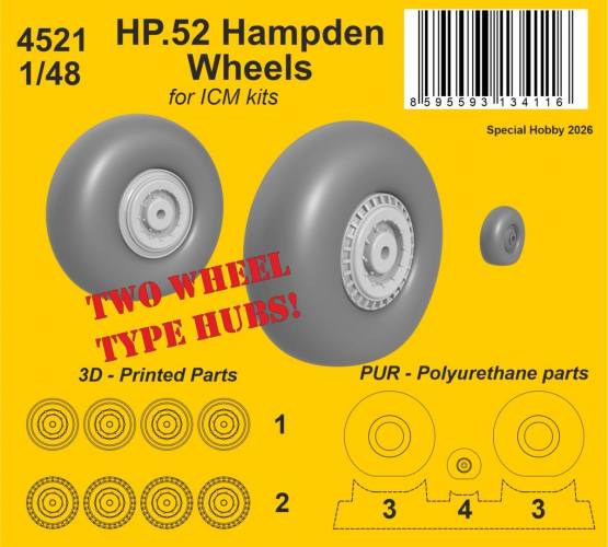 CMK 1/48 4521 HANDLEY PAGE HP.52 WHEELS