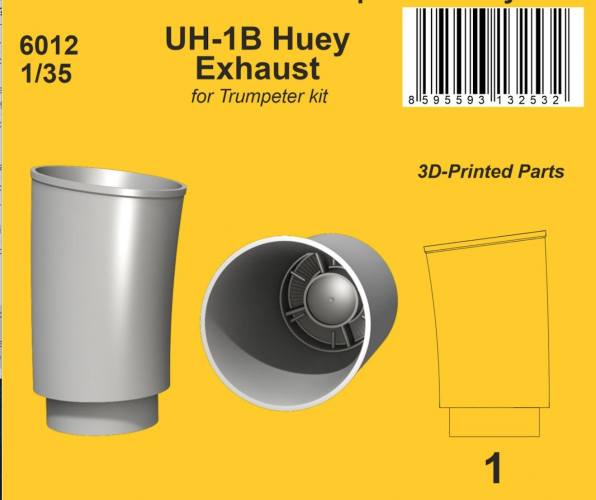 CMK 1/35 6012 UH-1B HUEY EXHAUST FOR TRUMPETER KITS